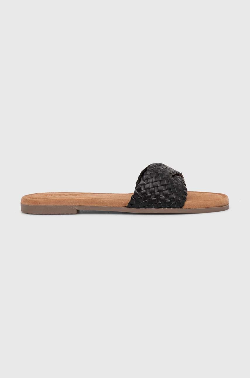 Answear Lab slapi de piele femei, culoarea negru Answear Lab slapi de piele femei, culoarea negru