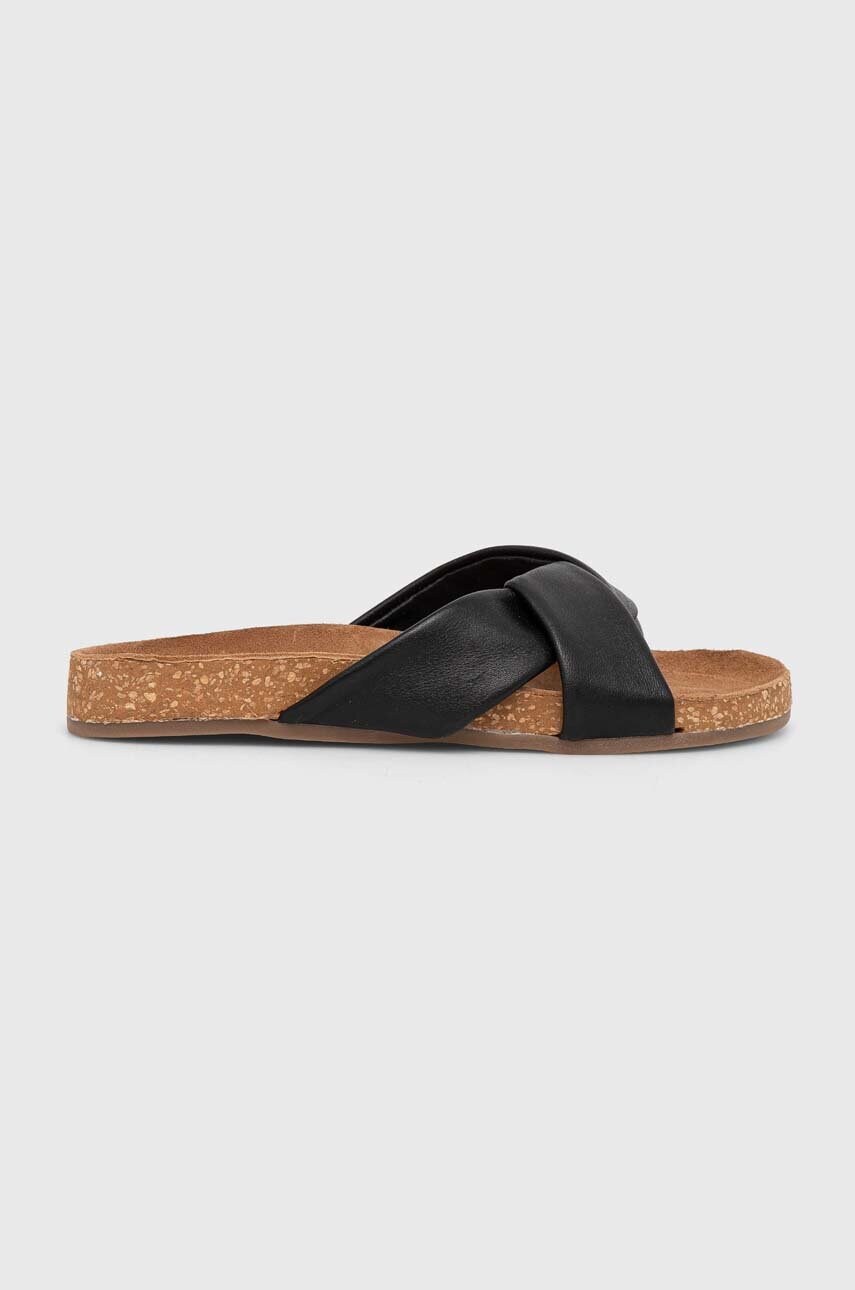 Answear Lab slapi de piele femei, culoarea negru Answear Lab slapi de piele femei, culoarea negru