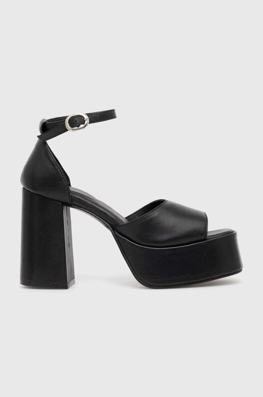Answear Lab pantofi de piele culoarea negru, cu toc drept