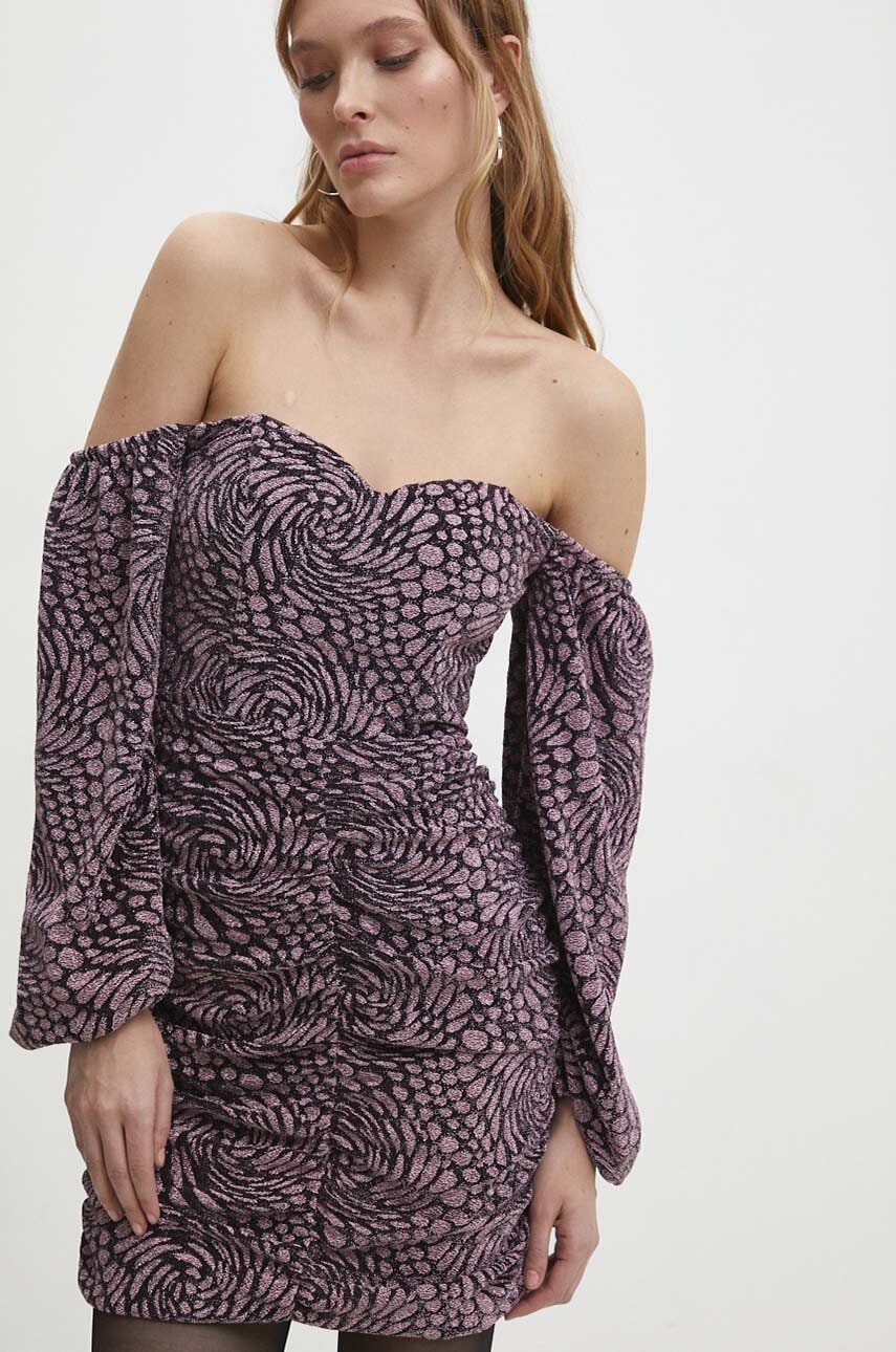 Answear Lab rochie culoarea negru, mini, mulată