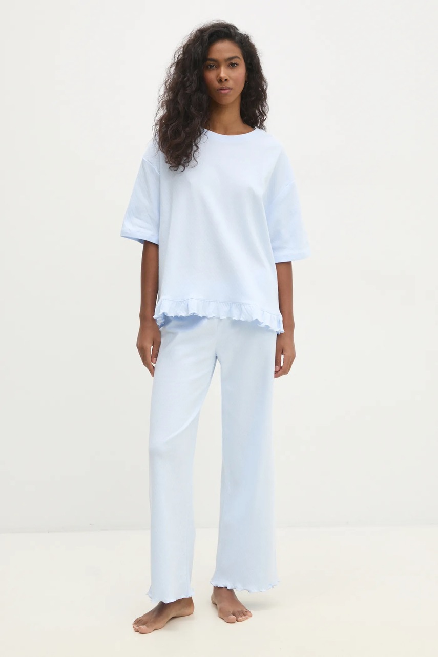 Answear Lab pijamale de bumbac bumbac