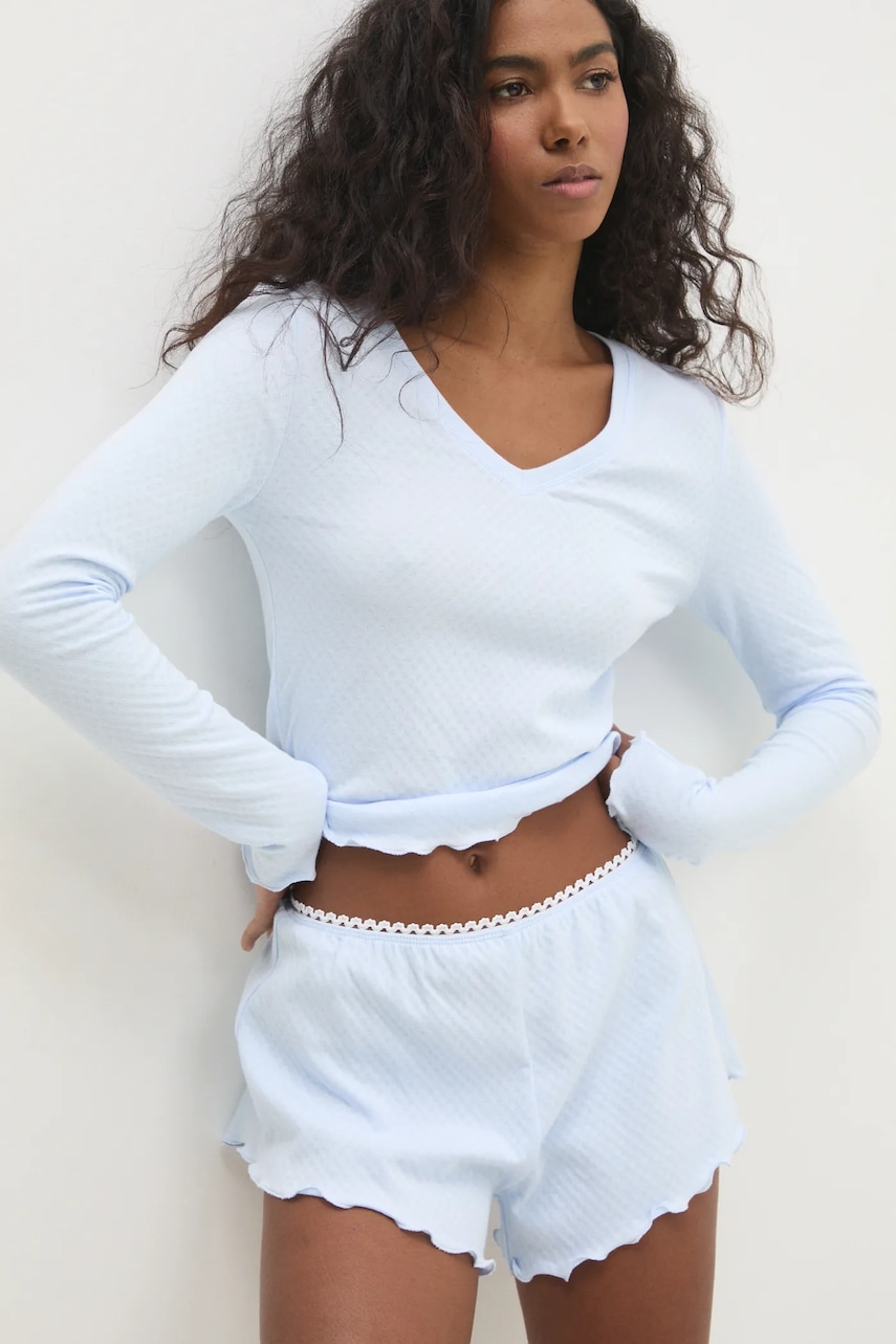 Answear Lab set de pijama de bumbac bumbac