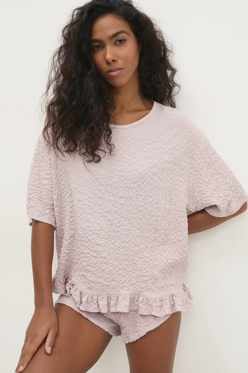Answear Lab pijama femei, culoarea roz Answear Lab pijama femei, culoarea roz