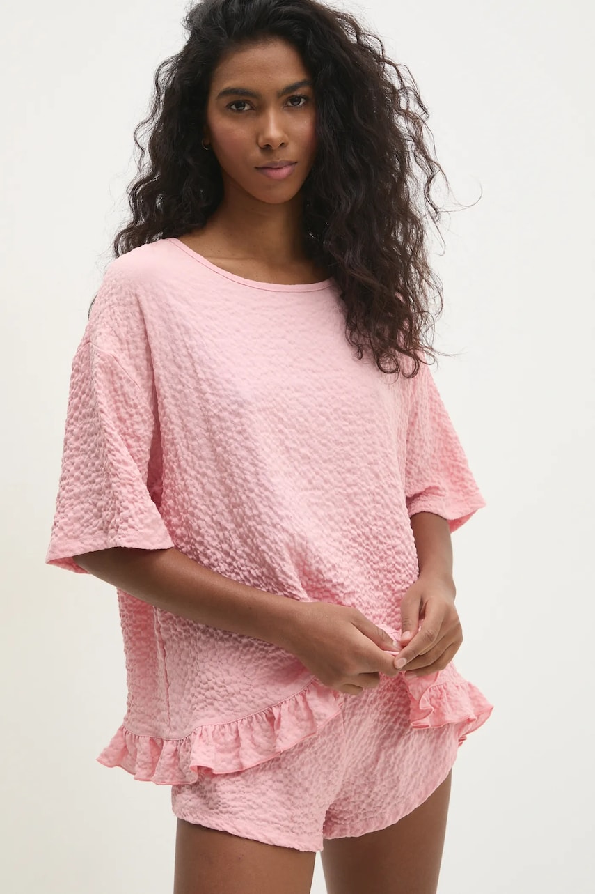 Answear Lab pijama femei, culoarea roz Answear Lab pijama femei, culoarea roz