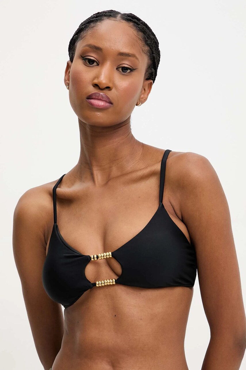 Answear Lab sutien de baie culoarea negru, cupa usor rigidizata