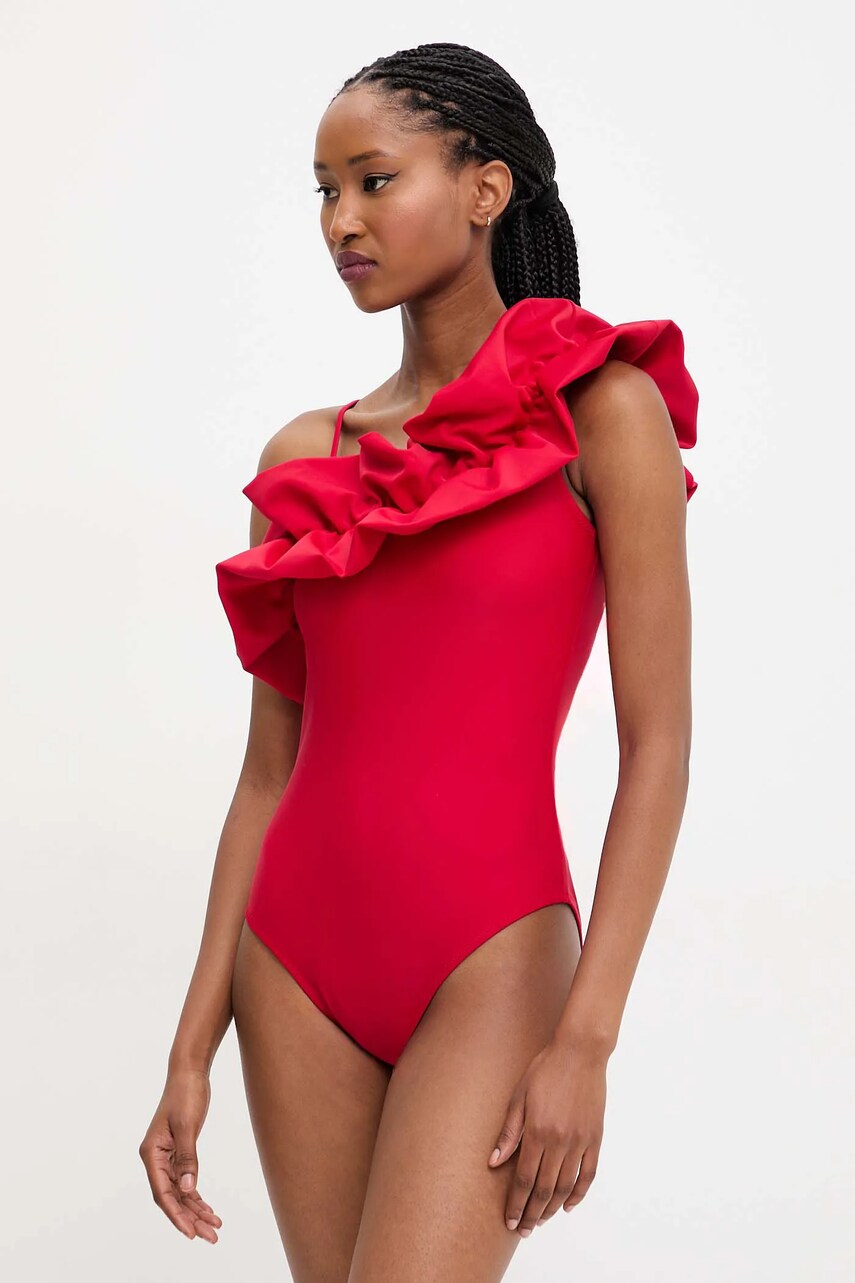 Answear Lab costum de baie dintr-o bucata culoarea rosu, cupa usor rigidizata