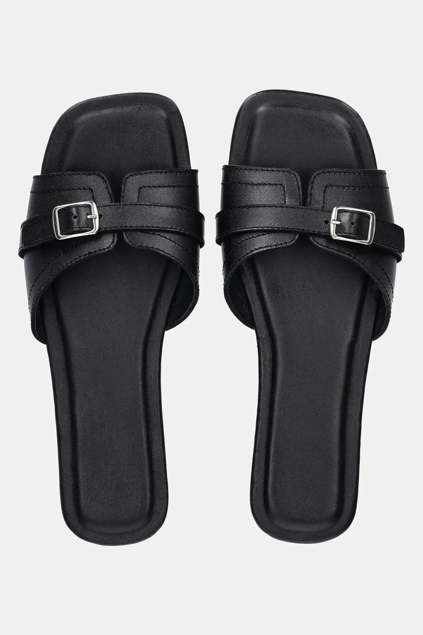 Δερμάτινες παντόφλες Answear.LAB γυναικεία, χρώμα: μαύρο φωτογραφία