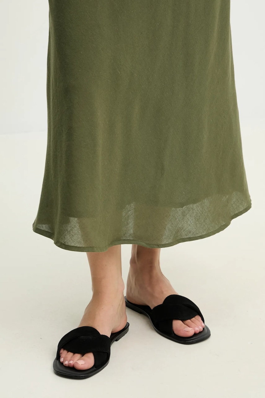 Answear Lab papuci din piele femei, culoarea negru