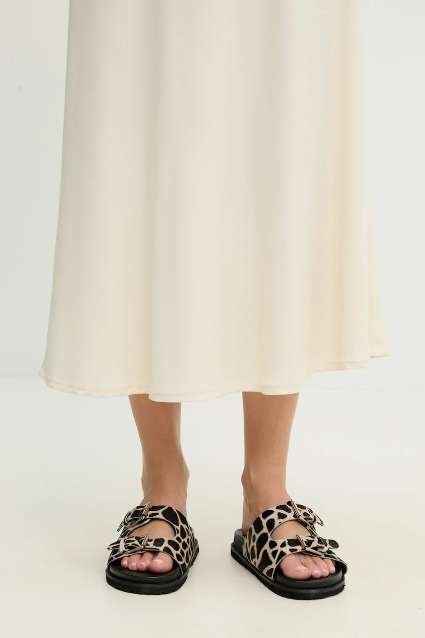 Answear Lab papuci din piele femei, culoarea negru