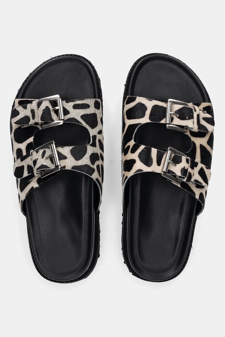 Παντόφλες σουέτ Answear.LAB γυναικεία, χρώμα: μαύρο φωτογραφία