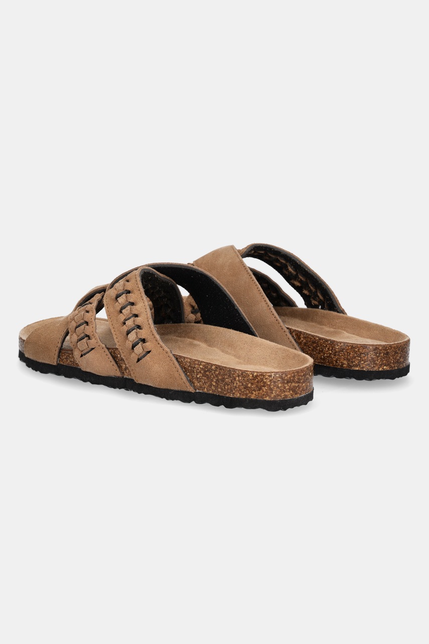 Παντόφλες σουέτ Answear.LAB γυναικεία, χρώμα: μπεζ φωτογραφία