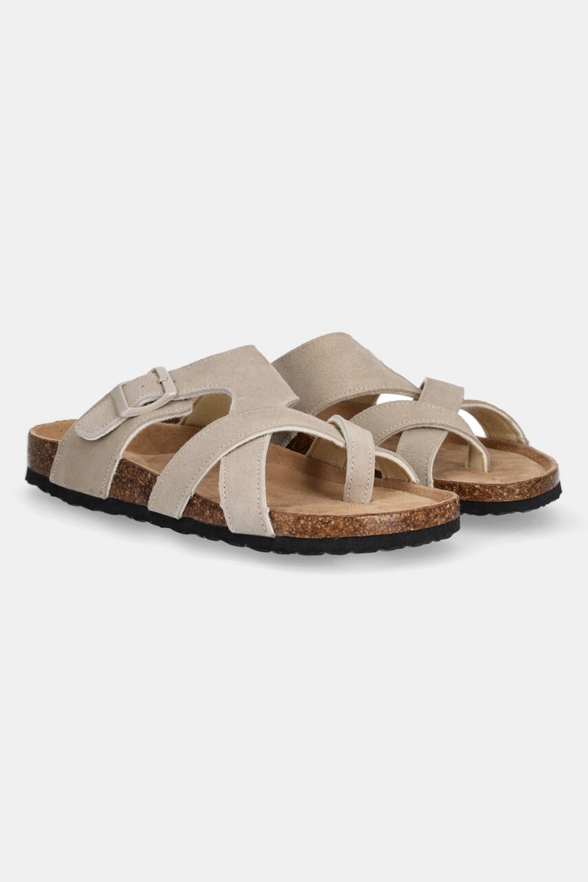 Answear Lab papuci din piele femei, culoarea bej