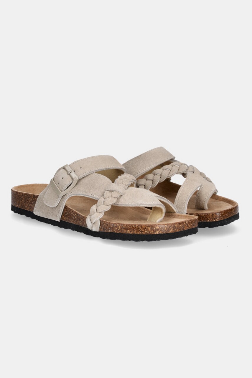 Answear Lab papuci din piele femei, culoarea bej