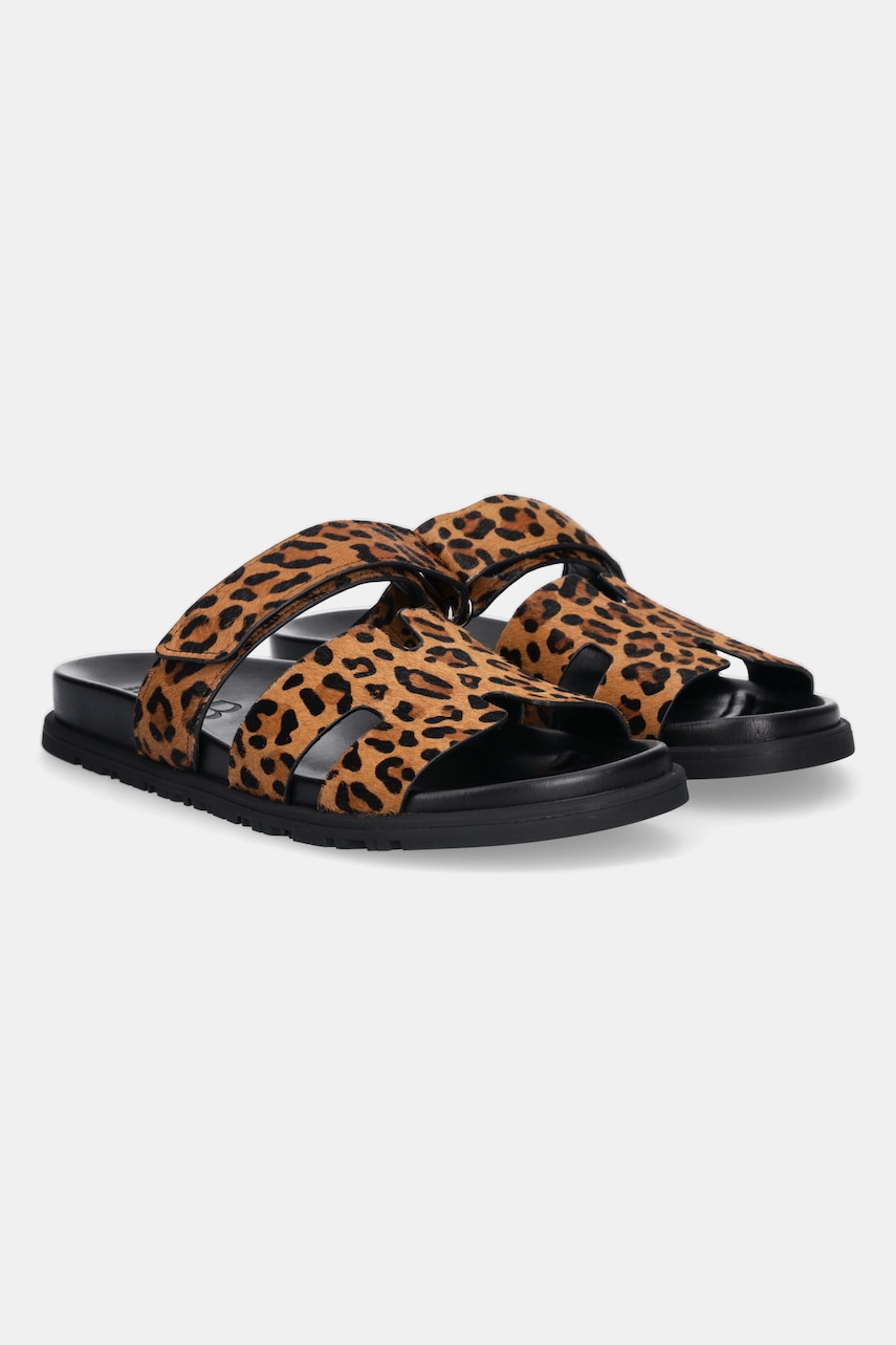 Answear Lab papuci din piele culoarea maro Answear Lab papuci din piele culoarea maro