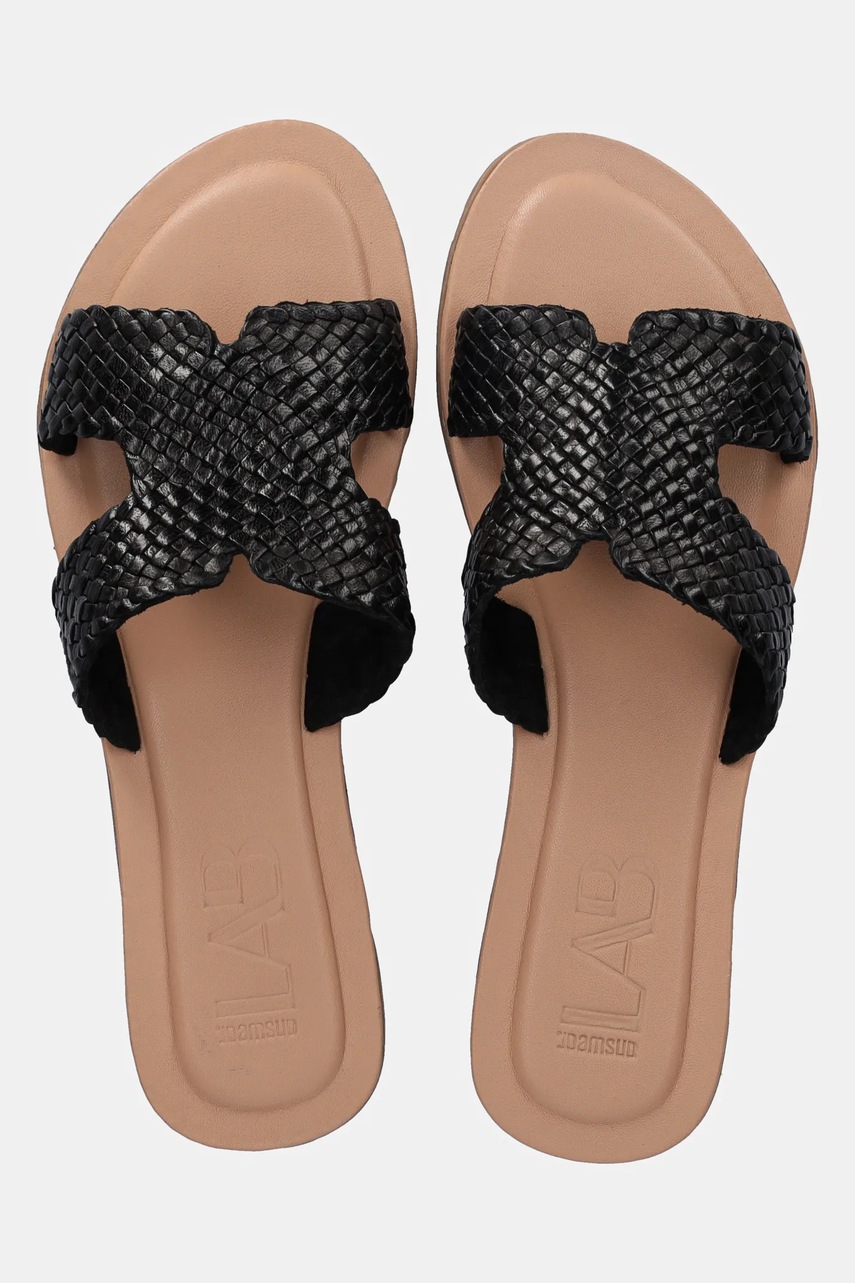 Δερμάτινες παντόφλες Answear.LAB γυναικεία, χρώμα: μαύρο φωτογραφία