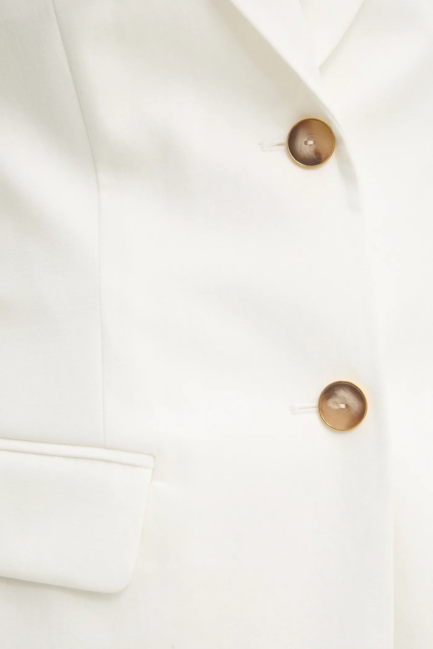 Wrap-around σακάκι με μέση Answear.LAB χρώμα: άσπρο φωτογραφία