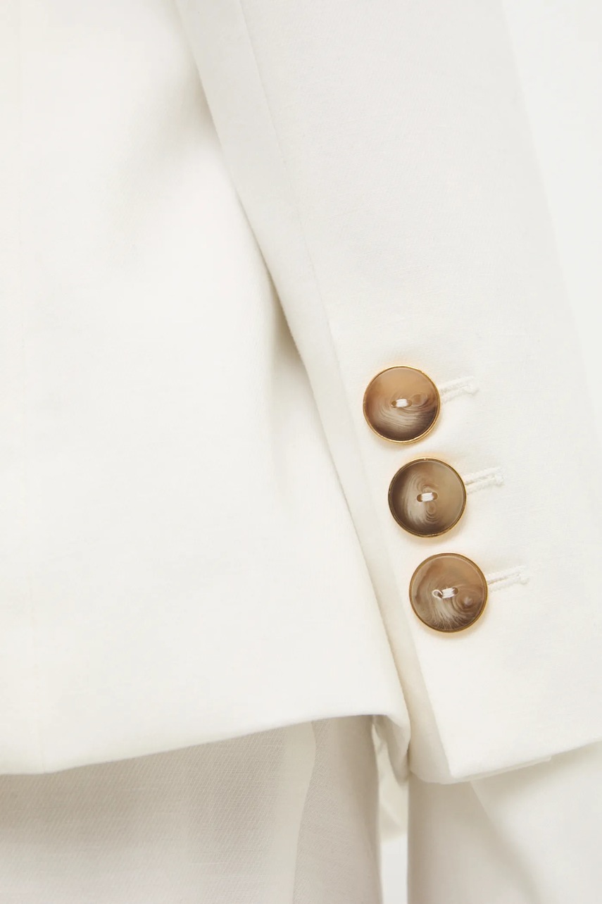 Wrap-around σακάκι με μέση Answear.LAB χρώμα: άσπρο φωτογραφία