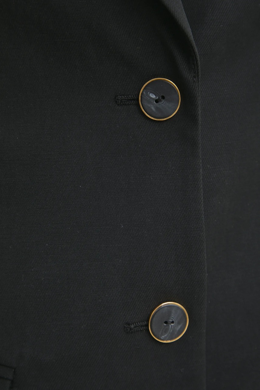 Wrap-around σακάκι με μέση Answear.LAB χρώμα: μαύρο φωτογραφία