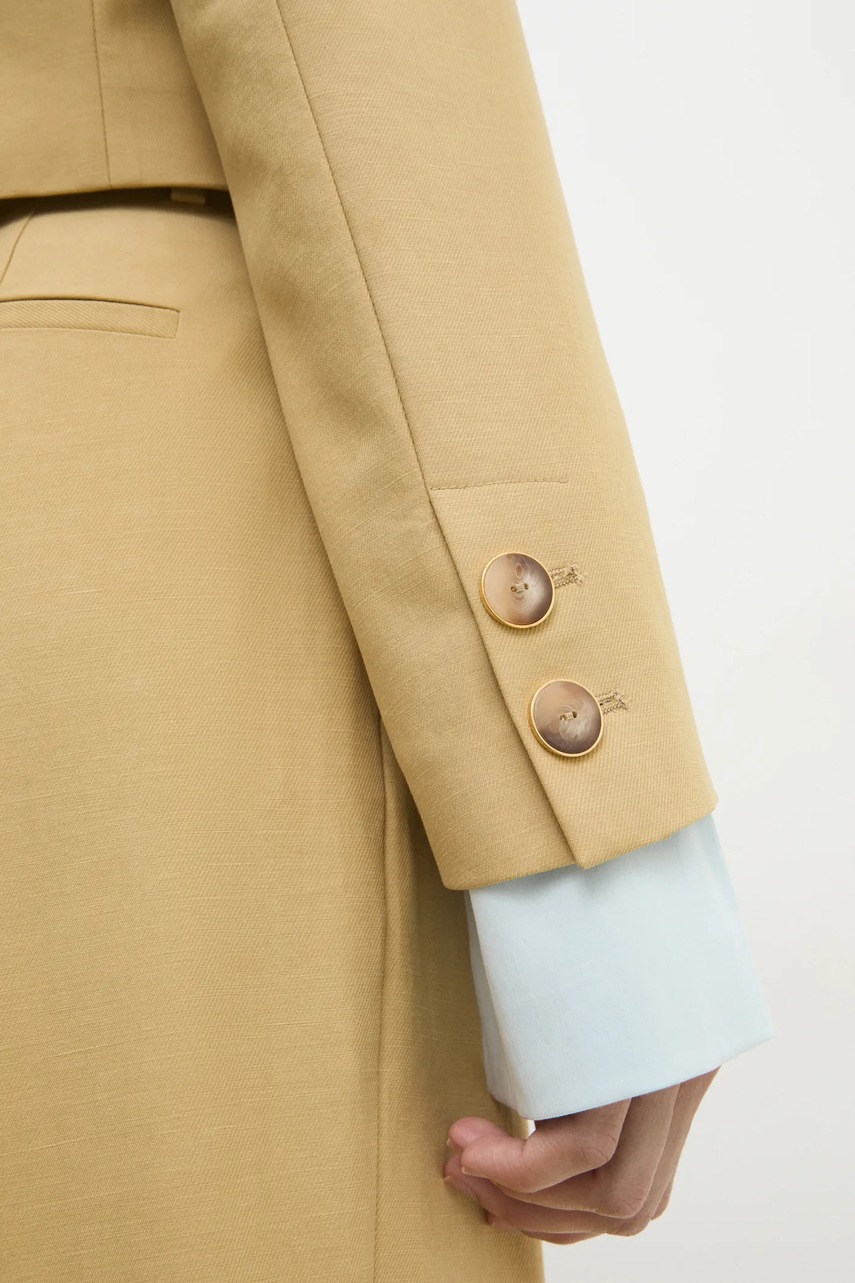 Μπουφάν crop με ιμάντα Answear.LAB χρώμα: κίτρινο φωτογραφία