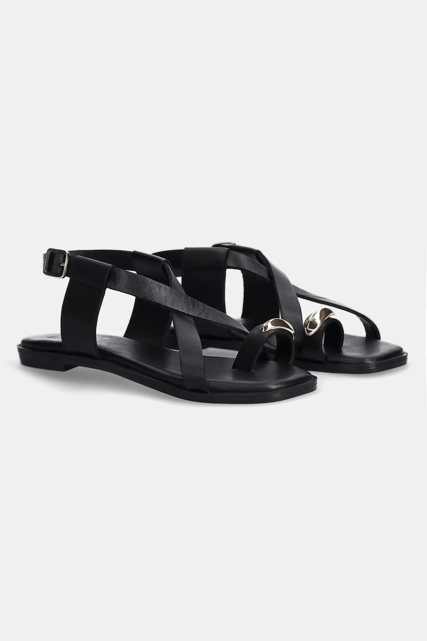 Answear Lab sandale de piele femei, culoarea negru Answear Lab sandale de piele femei, culoarea negru