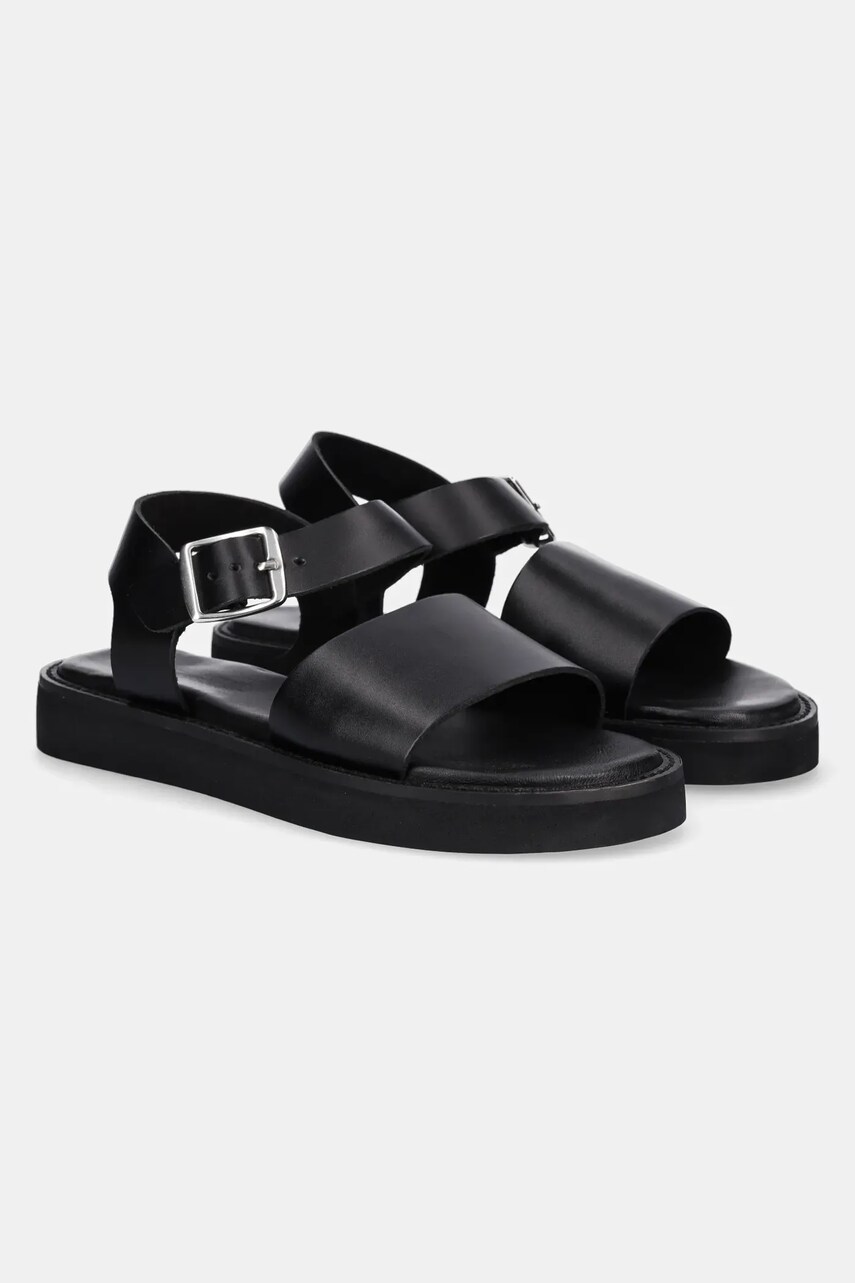 Answear Lab sandale de piele femei, culoarea negru