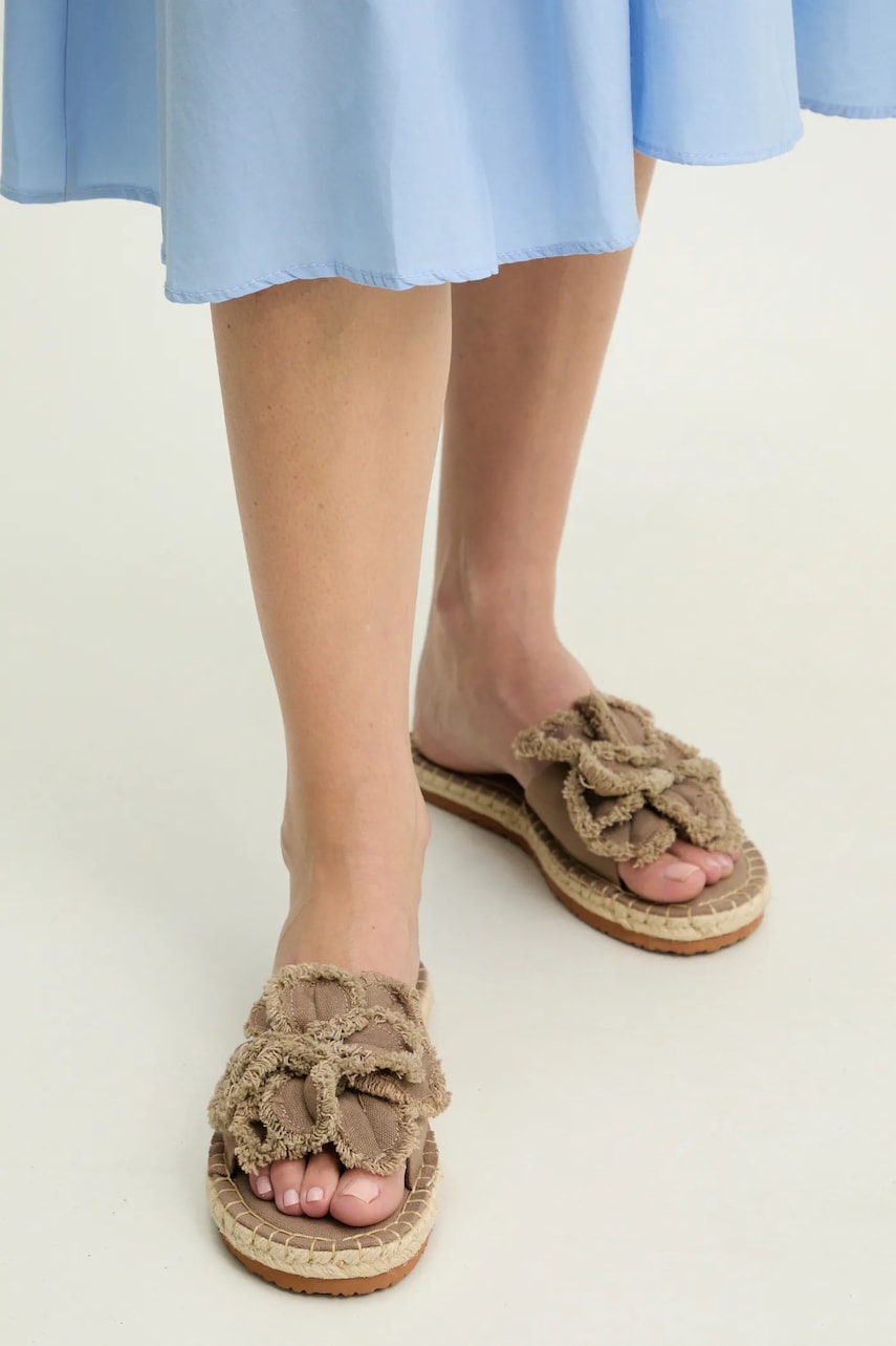 Answear Lab papuci femei, culoarea bej