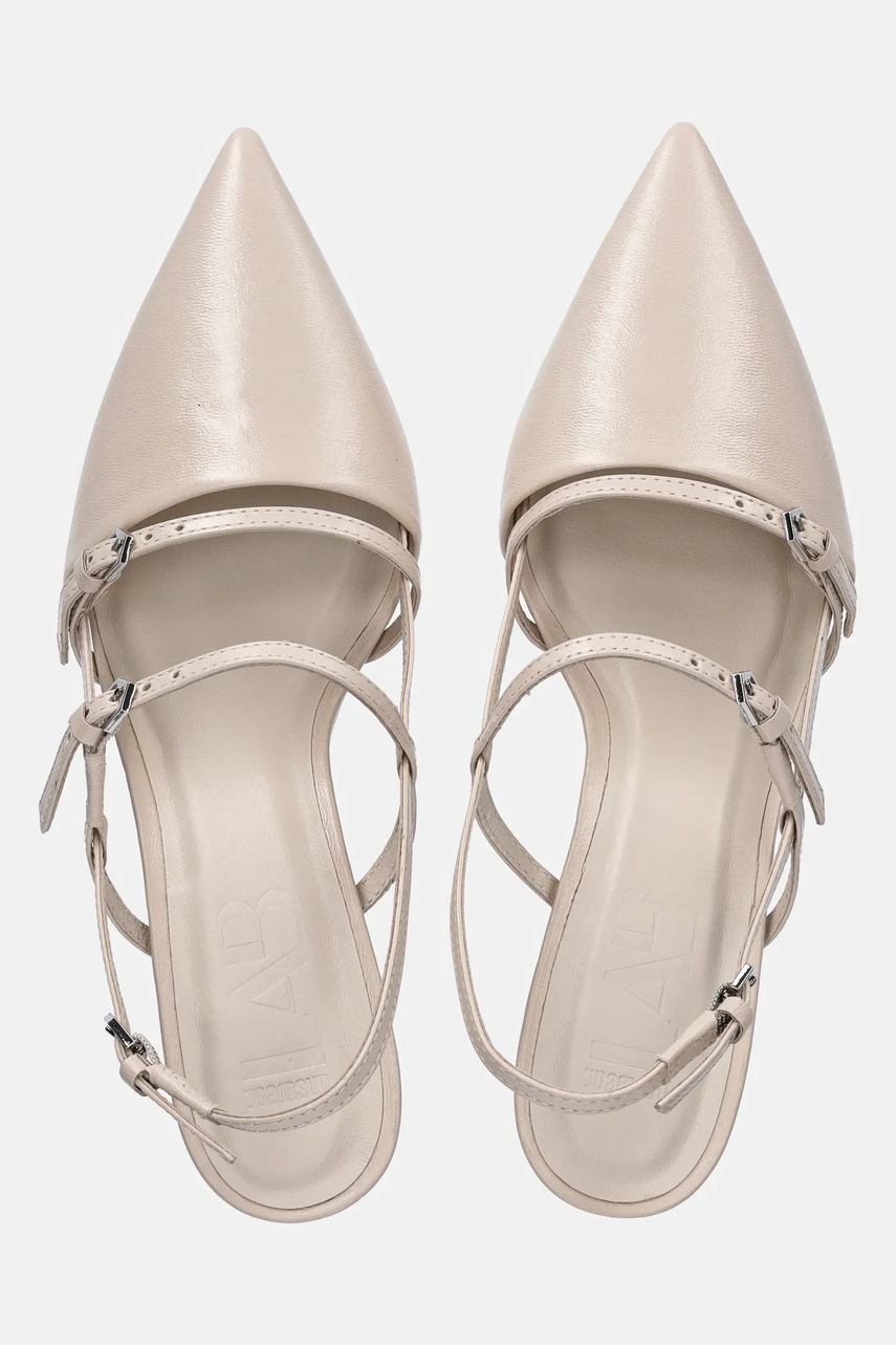 Δερμάτινες γόβες Answear.LAB χρώμα: μπεζ φωτογραφία