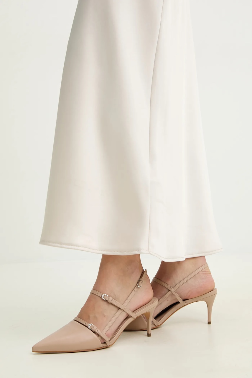 Answear Lab stilettos de piele culoarea bej - 0 | YEO