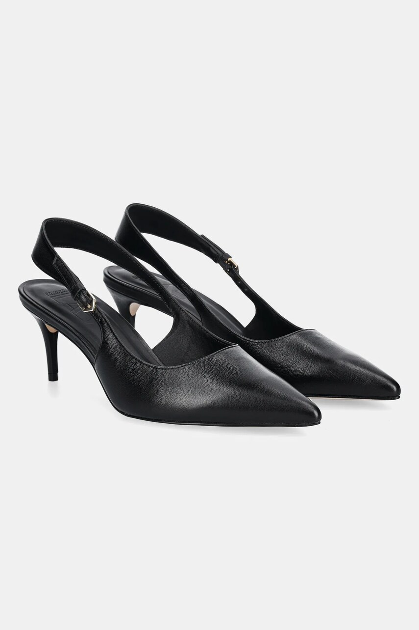 Answear Lab stilettos de piele culoarea negru