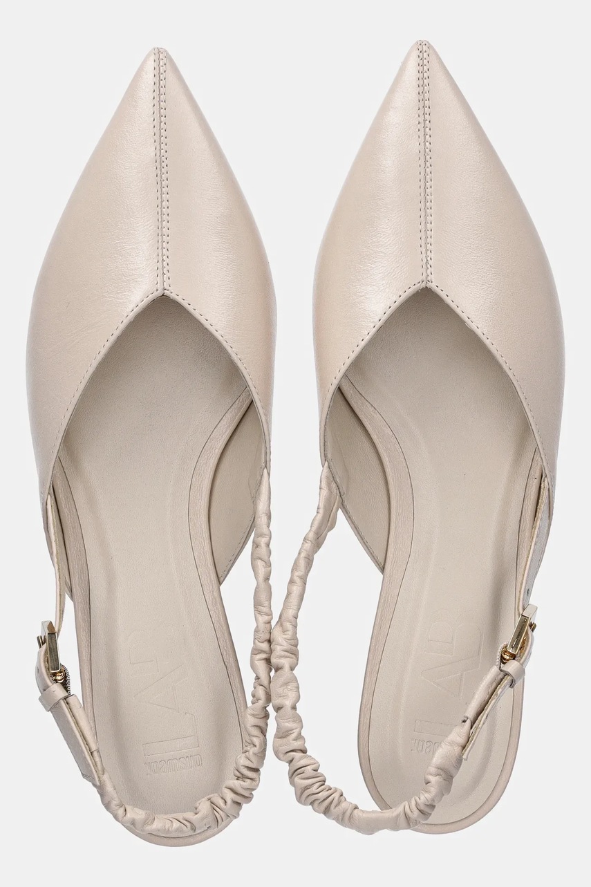 Δερμάτινες μπαλαρίνες Answear.LAB χρώμα: μπεζ φωτογραφία