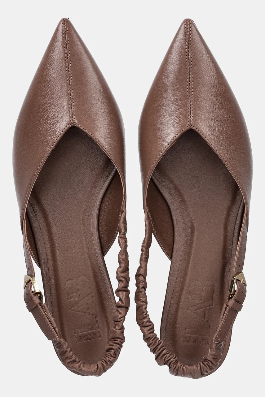 Δερμάτινες μπαλαρίνες Answear.LAB χρώμα: καφέ φωτογραφία