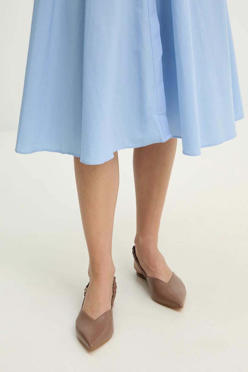 Δερμάτινες μπαλαρίνες Answear.LAB χρώμα: καφέ φωτογραφία