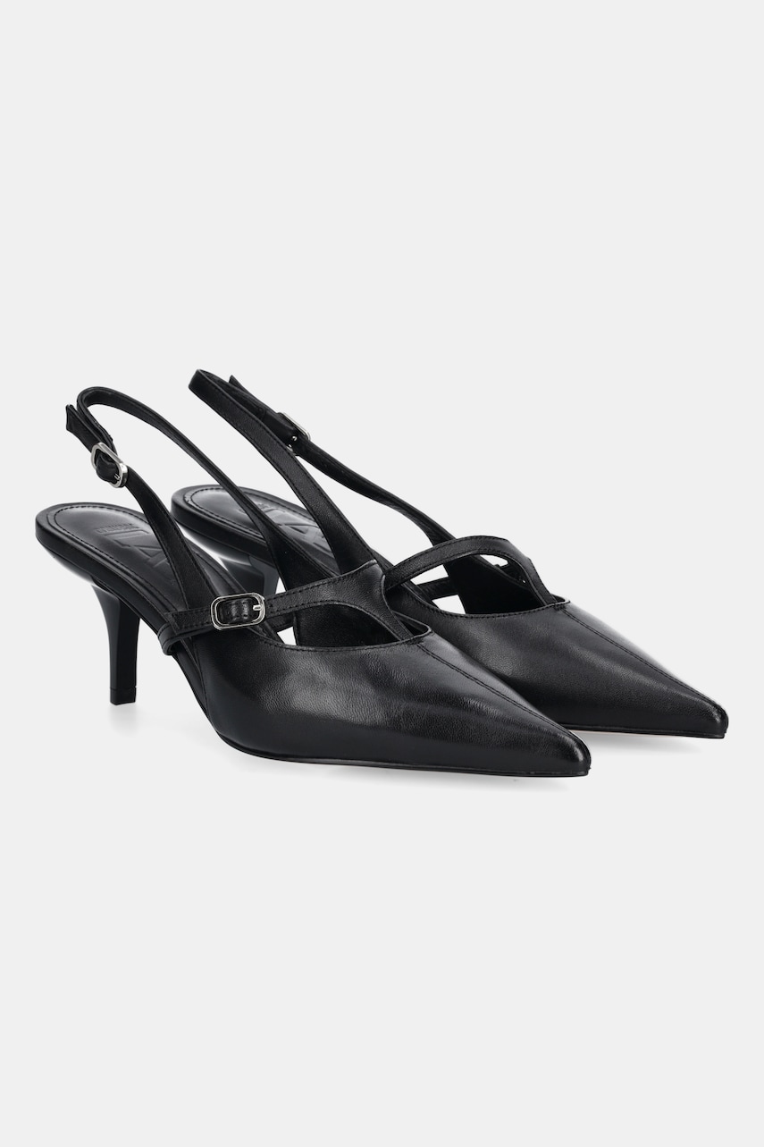Answear Lab stilettos de piele culoarea negru