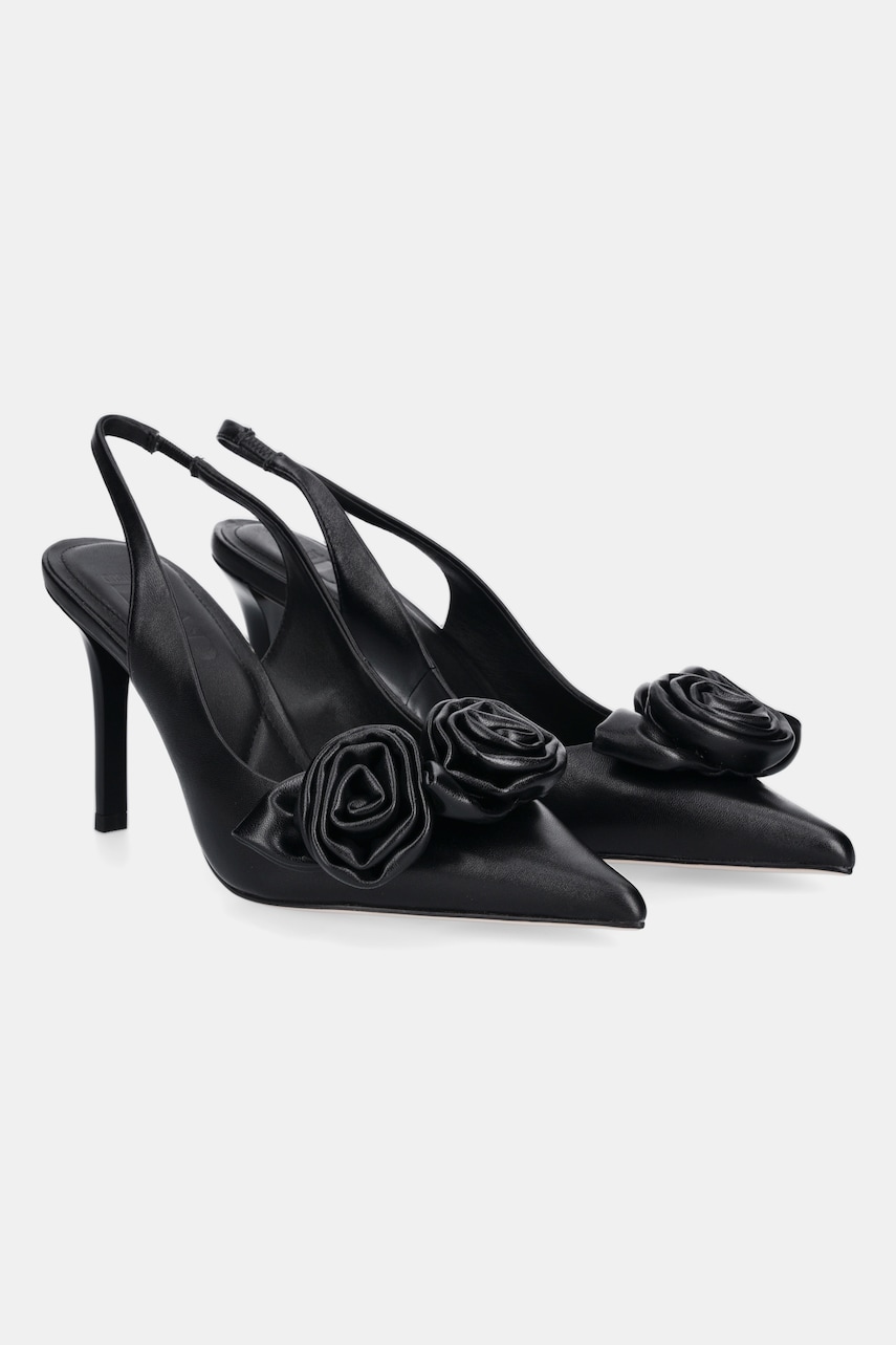Answear Lab stilettos de piele culoarea negru