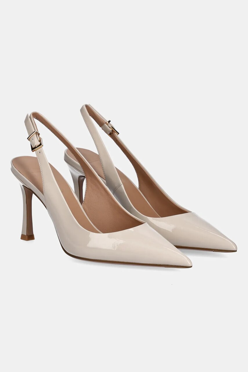 Answear Lab stilettos de piele culoarea bej