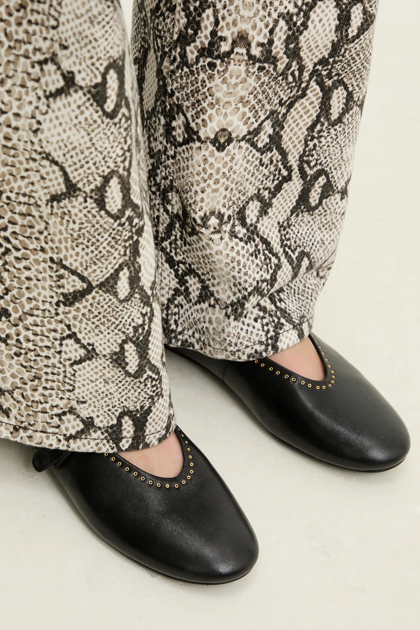 Δερμάτινες μπαλαρίνες Answear.LAB χρώμα: μαύρο φωτογραφία