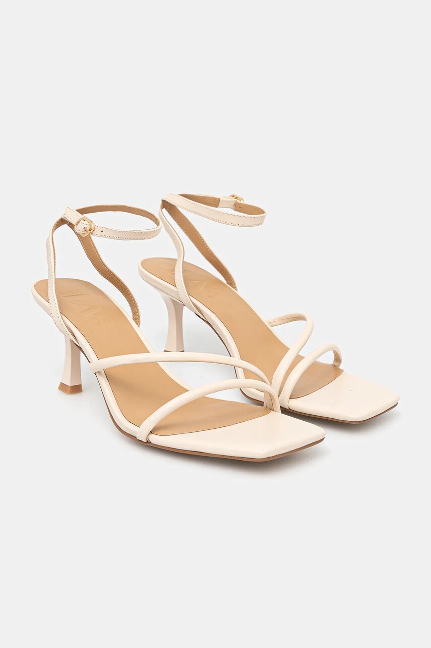 Answear Lab sandale de piele culoarea bej
