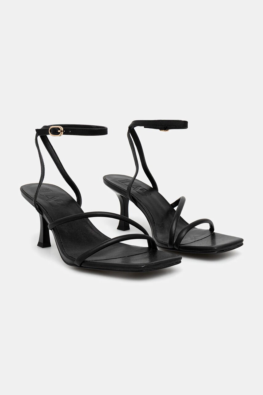 Answear Lab sandale de piele culoarea negru