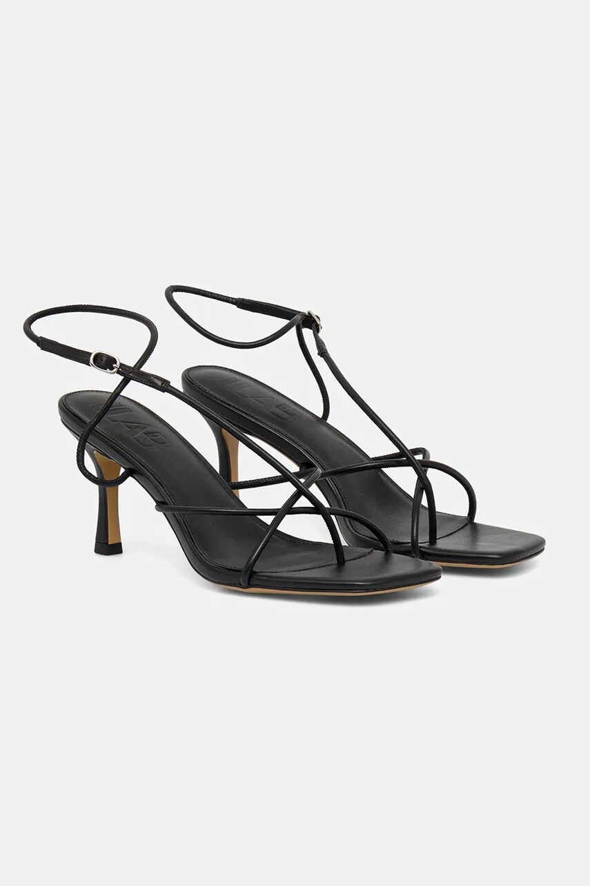 Answear Lab sandale de piele culoarea negru