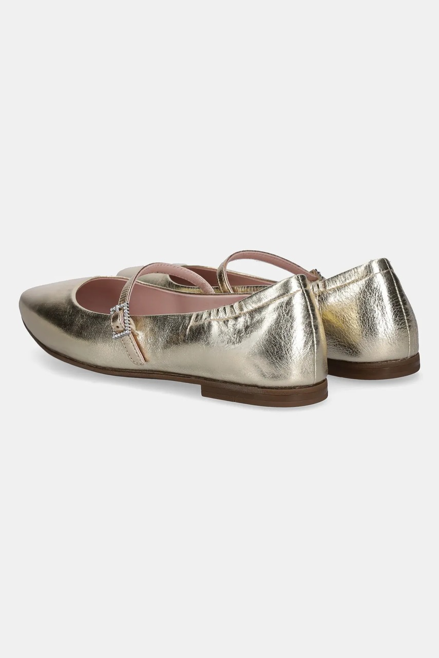 Δερμάτινες μπαλαρίνες Answear.LAB χρώμα: χρυσαφί φωτογραφία