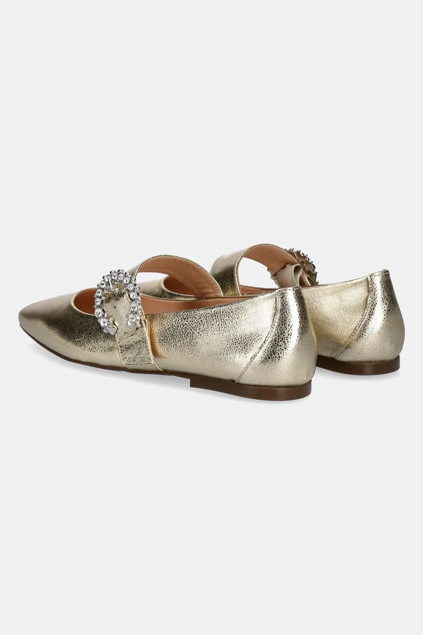 Δερμάτινες μπαλαρίνες Answear.LAB χρώμα: χρυσαφί φωτογραφία