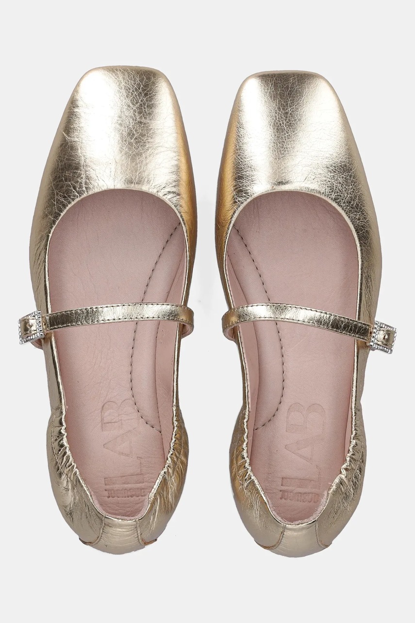 Δερμάτινες μπαλαρίνες Answear.LAB χρώμα: χρυσαφί φωτογραφία