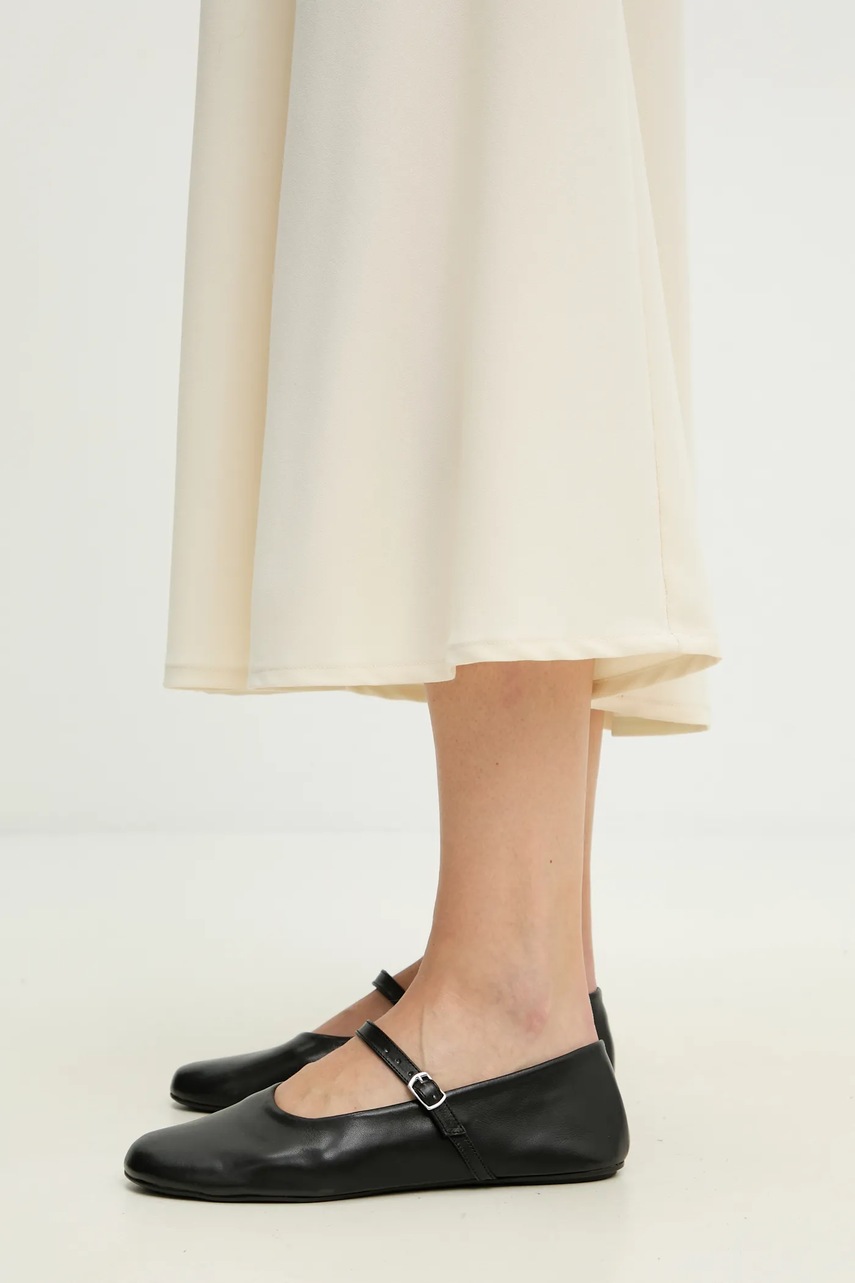 Δερμάτινες μπαλαρίνες Answear.LAB χρώμα: μαύρο φωτογραφία