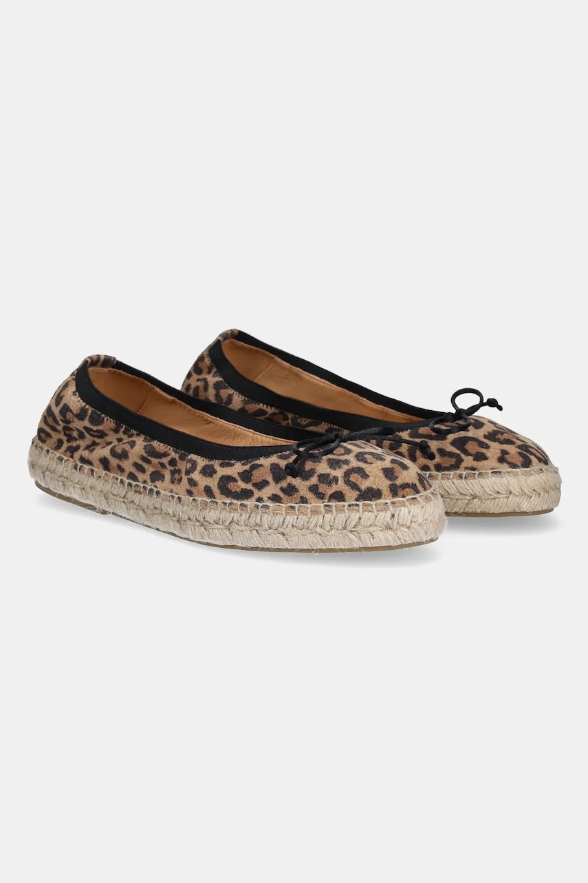 Answear Lab espadrile din piele intoarsa culoarea maro