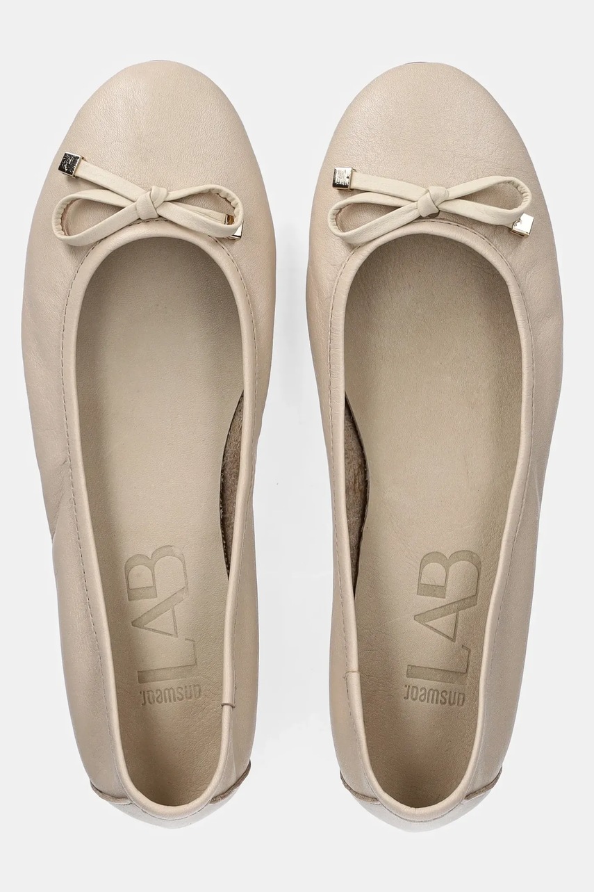 Δερμάτινες μπαλαρίνες Answear.LAB χρώμα: μπεζ φωτογραφία