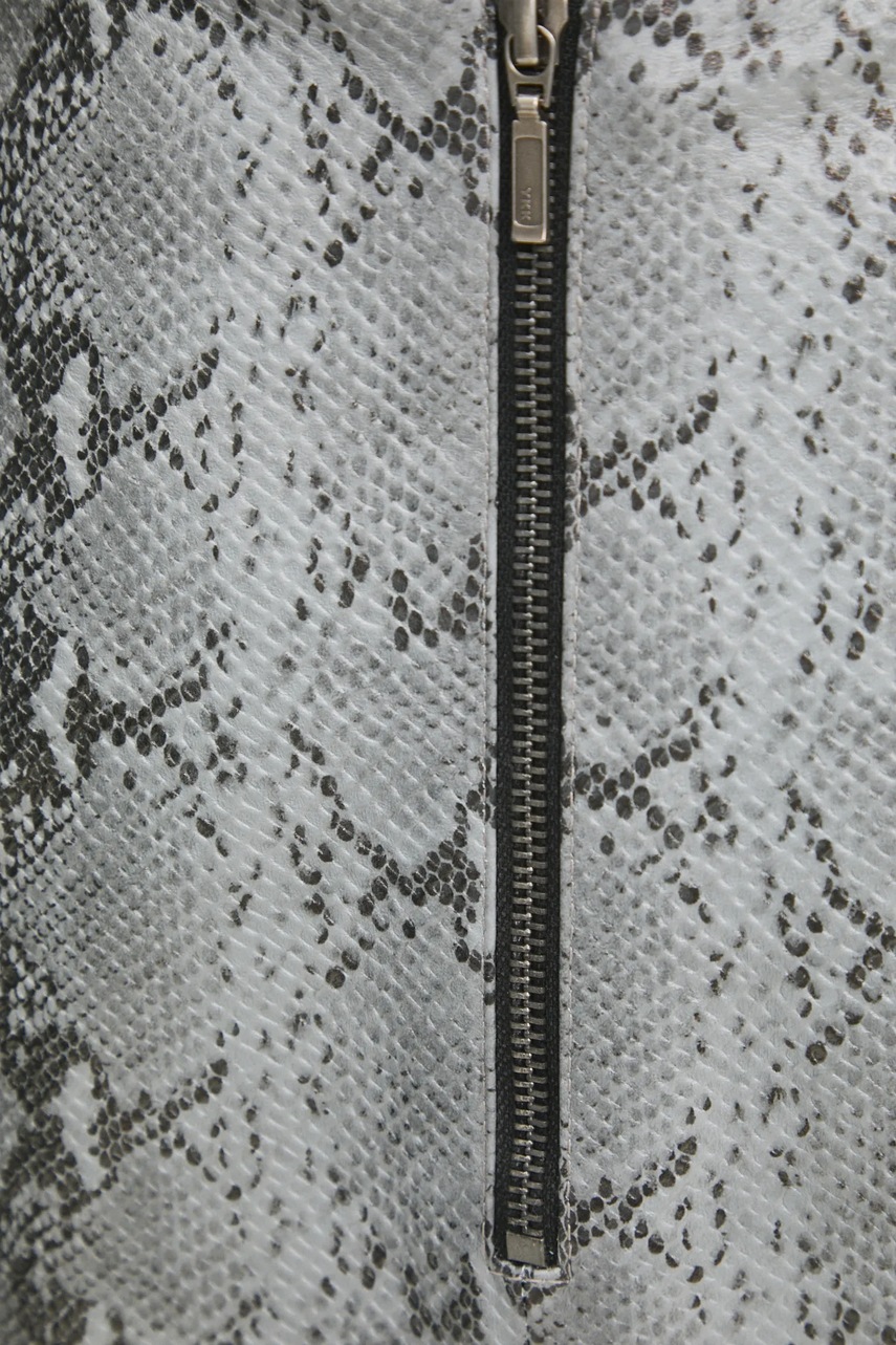 Δερμάτινη φούστα Answear.LAB χρώμα: γκρι φωτογραφία