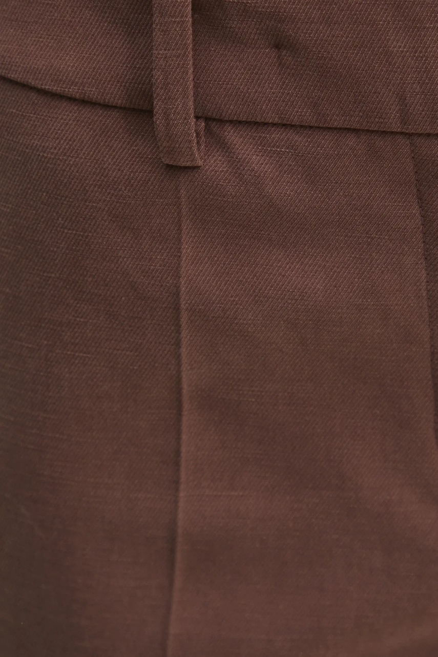 Παντελόνι κουστουμιού με ίσιο κόψιμο Answear.LAB χρώμα: καφέ φωτογραφία
