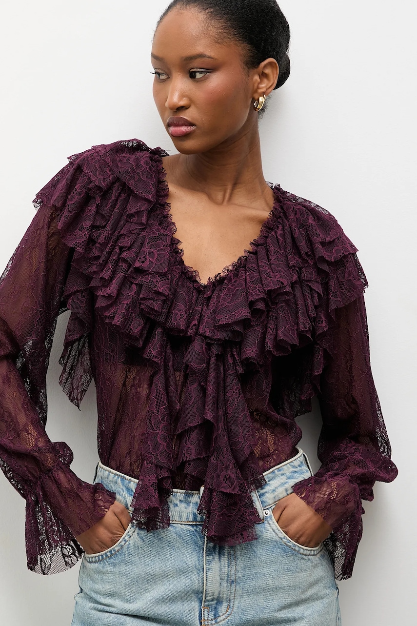 Answear.LAB bluza culoarea bordo