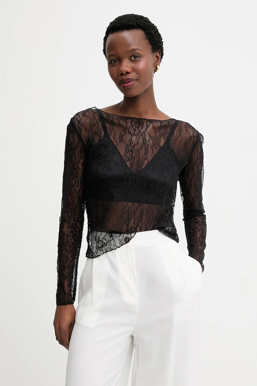 Answear.LAB bluza culoarea negru