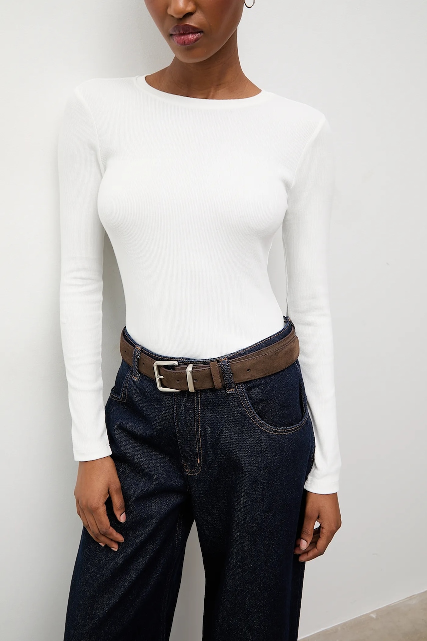 Answear.LAB longsleeve culoarea alb